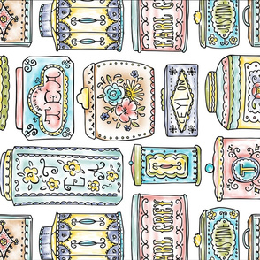 Tea Tins Kitchen Towel - Tea Towel