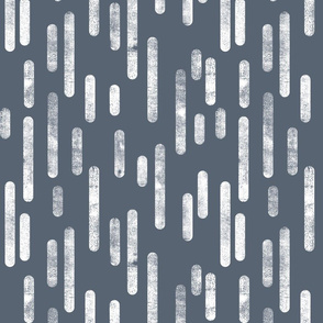 White on Blue-Gray Inky Rounded Lines Pattern