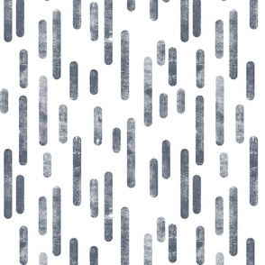 Blue-Gray on White Inky Rounded Lines Pattern
