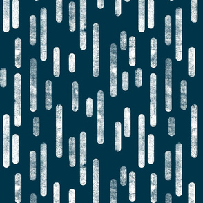 White on Dark Blue-Green Inky Rounded Lines Pattern