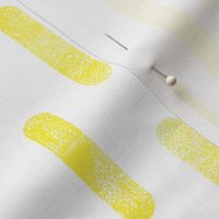 Bright Yellow on White Inky Rounded Lines Pattern