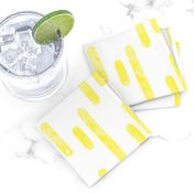 Bright Yellow on White Inky Rounded Lines Pattern