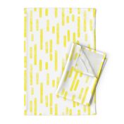 Bright Yellow on White Inky Rounded Lines Pattern