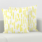 Bright Yellow on White Inky Rounded Lines Pattern