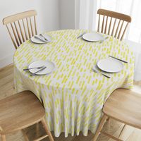 Bright Yellow on White Inky Rounded Lines Pattern