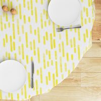 Bright Yellow on White Inky Rounded Lines Pattern