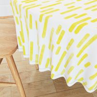 Bright Yellow on White Inky Rounded Lines Pattern