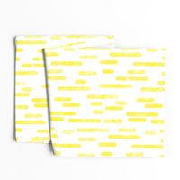 Bright Yellow on White Inky Rounded Lines Pattern