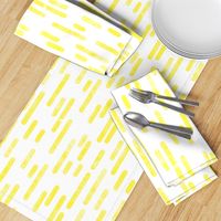 Bright Yellow on White Inky Rounded Lines Pattern