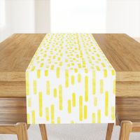 Bright Yellow on White Inky Rounded Lines Pattern
