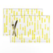 Bright Yellow on White Inky Rounded Lines Pattern