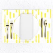 Bright Yellow on White Inky Rounded Lines Pattern