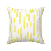 Bright Yellow on White Inky Rounded Lines Pattern