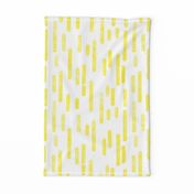 Bright Yellow on White Inky Rounded Lines Pattern