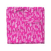 White on Bright Pink Inky Rounded Lines Pattern