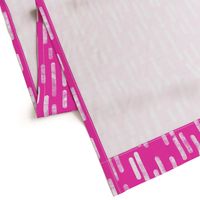 White on Bright Pink Inky Rounded Lines Pattern