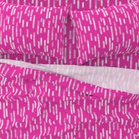 White on Bright Pink Inky Rounded Lines Pattern