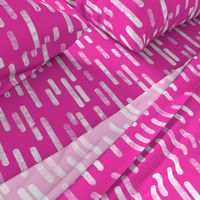White on Bright Pink Inky Rounded Lines Pattern