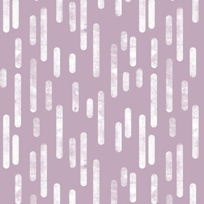 White on Mauve Inky Rounded Lines Pattern