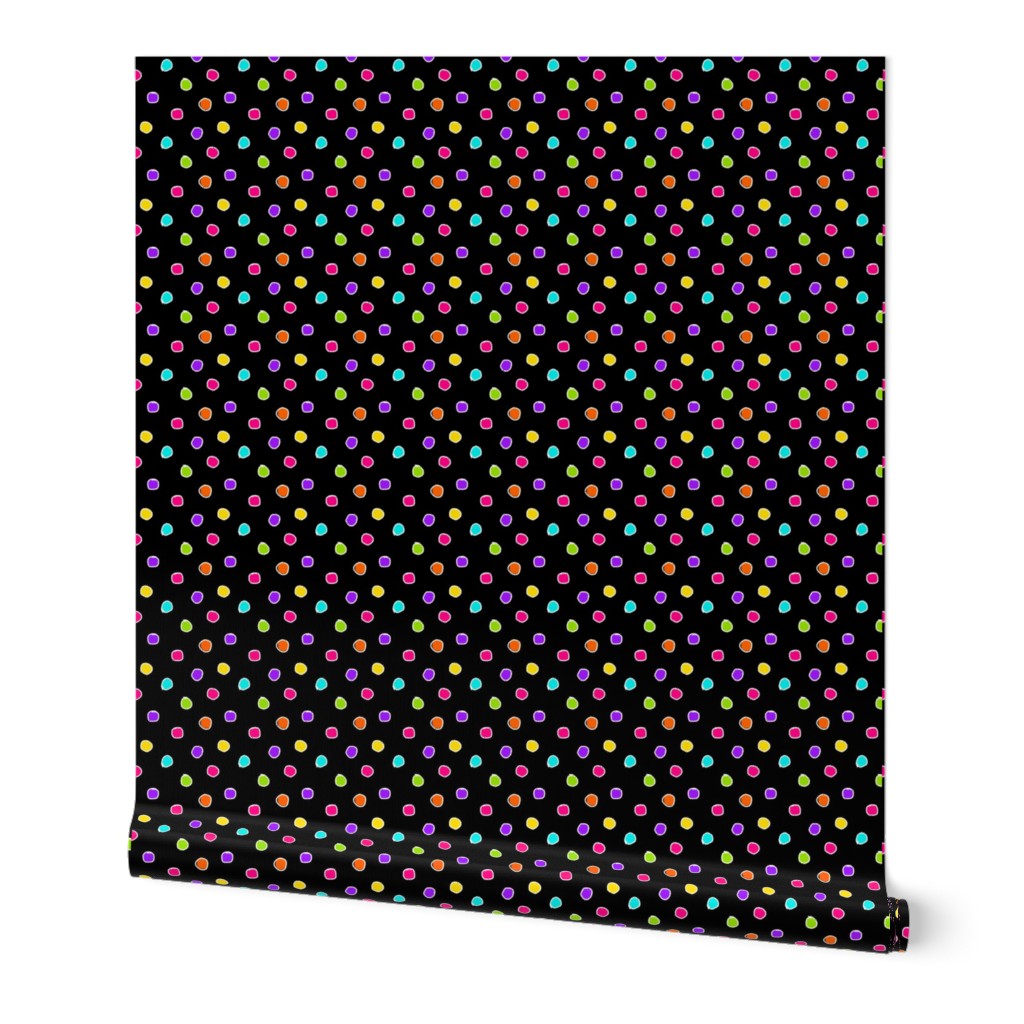 Happy Chalk Dots Black