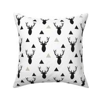 Black and White Deer Heads