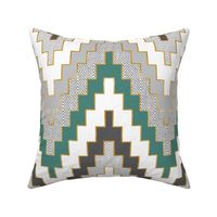 Luxe Chevron in Teal and Charcoal