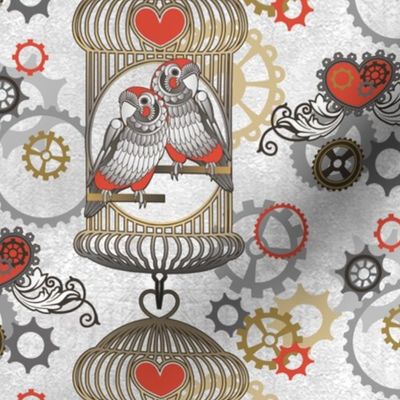 steampunk love birds