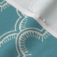 Tangier in Aqua Linen