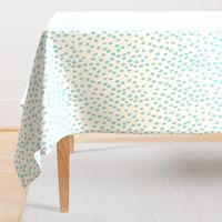 Printemps in Aqua and Cream Linen