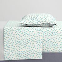 Printemps in Aqua and Cream Linen