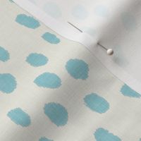 Printemps in Aqua and Cream Linen