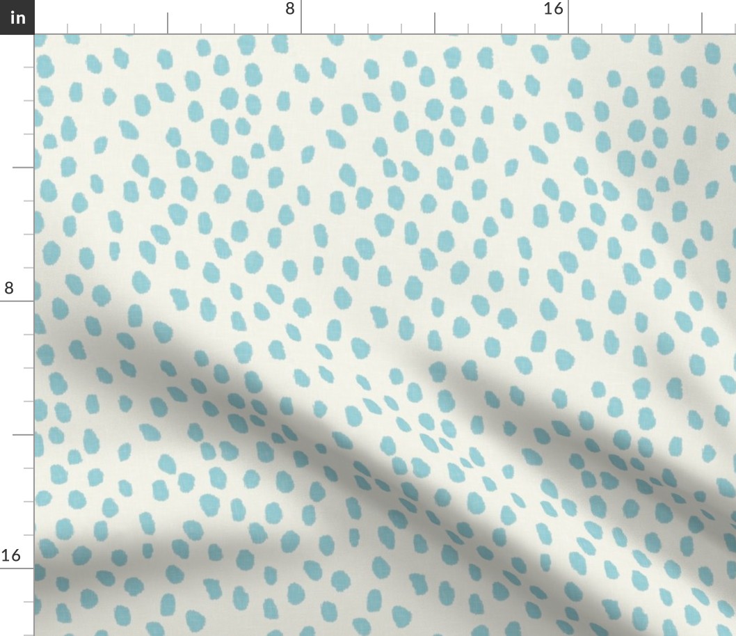 Printemps in Aqua and Cream Linen