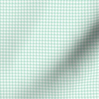 houndstooth tiny mint green