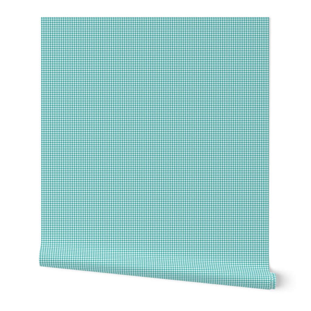 houndstooth tiny teal