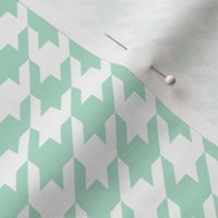 houndstooth mint green
