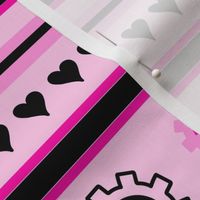 Hearts & Cogs Striped II