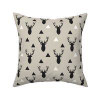 Deer Triangles Black and Gray