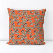 Folk floral orange