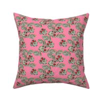 Folk floral pink