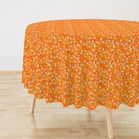 Folk Floral tangerine orange