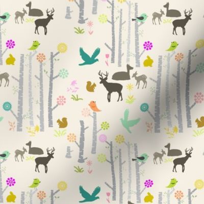 Woodland Deer Light Gray