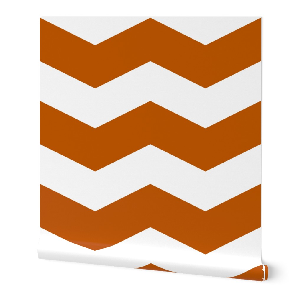 Spiced Pumpkin  and White ~ Chevron 