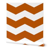 Spiced Pumpkin  and White ~ Chevron 