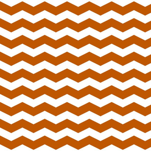 Spiced Pumpkin  and White ~ Chevron 