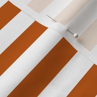 Spiced Pumpkin  and White ~ Stripe 