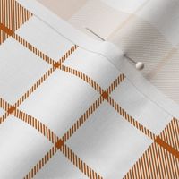 Spiced Pumpkin  and White ~ Traditional Plaid 