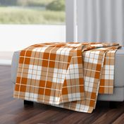Spiced Pumpkin  and White ~ Traditional Plaid 