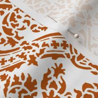 Spiced Pumpkin and White ~ Windsor Damask 