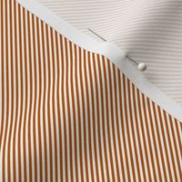 Spiced Pumpkin and White ~ Diagonal Stripe 