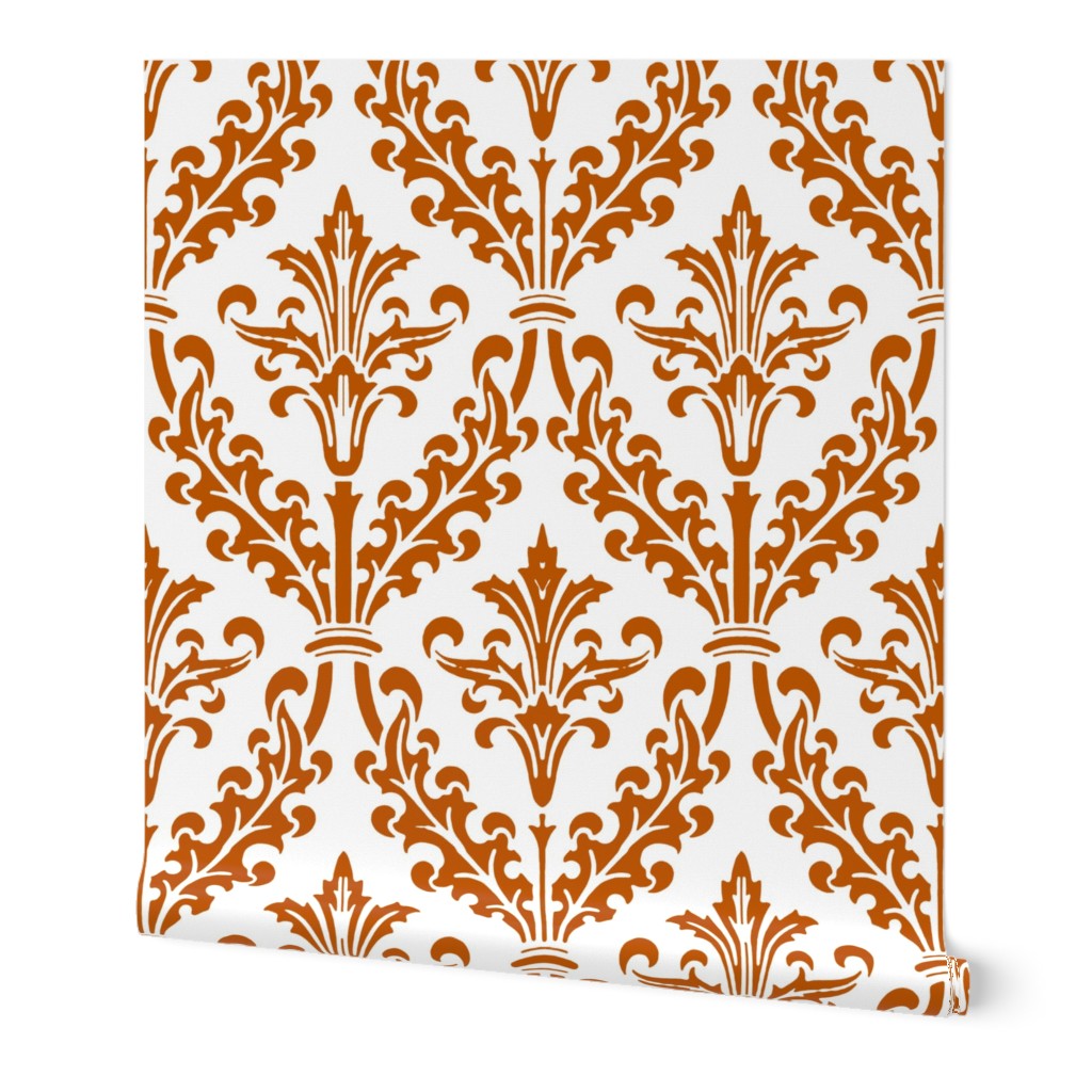 Spiced Pumpkin and White ~ Divine Damask 